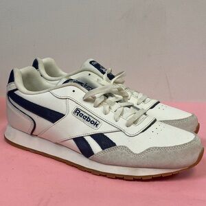 Reebok Men's White and Navy Classic Sneakers